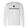 Schwach­Kopf Meme Robert Habeck Political Meme Gray Langarmshirts Geschenkideen