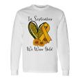 In September We Wear Gold Childhood Cancer Awareness Ribbon Long Sleeve T-Shirt Gifts ideas