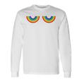 Support Gay Les Pride Con Tette Arcobaleno Maglietta a maniche lunghe Ideas de regalos