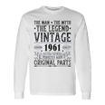 Vintage 1961 S Für Herren Retro 1961 Geburtstag Langarmshirts Geschenkideen