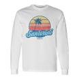 Vintage Santorini Grecia Classico Anni '70 Retrò Surfer Maglietta a maniche lunghe Ideas de regalos