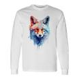 Volpe Animale Zoo Colorato Astratto Opera D'arte P Maglietta a maniche lunghe Ideas de regalos