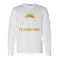 Yellowstone National Park Vintage Wild Bear Sunset Long Sleeve T-Shirt Gifts ideas