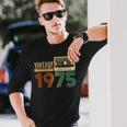 49 Year Old Vintage 1975 49Th Birthday Cassette Tape Long Sleeve T-Shirt Gifts for Him