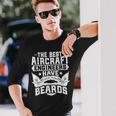 Aircraft Engineer Bearded Aircraft Engineering Engineer Camiseta de manga larga Regalos para él