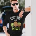 Alles Ist Besser Mit Kiwi Langarmshirts Geschenke für Ihn