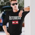 Austria Flag Austria Austria Langarmshirts Geschenke für Ihn