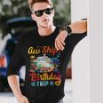 Aw Ship It's A Birthday Trip Birthday Cruise Vacation Long Sleeve T-Shirt Gifts for Him