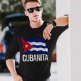 Bandiera Cubana Di Cubanita Bandiera Di Cuba Maglietta a maniche lunghe Regalos para él