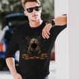 Beaver Castoro Con Motivo Grafico Maglietta a maniche lunghe Regalos para él