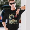 Belgian Malinois Japanese Kanagawa Wave Surf Dog Long Sleeve T-Shirt Gifts for Him
