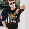 Bin Halt Ein Fuchs Fuchs Lieberhalter Statement Langarmshirts Geschenke für Ihn