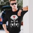 Biohazard Gas Mask Skull Langarmshirts Geschenke für Ihn