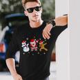 Christmas Dab Dabbing Bonhomme De Neige Du Père Noël T-shirt à manches longues Cadeaux pour lui