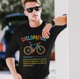 Ciclopatico Frase Ciclista Divertente Bici Uomo Simpatica Maglietta a maniche lunghe Regalos para él