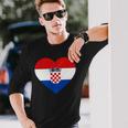 Croatia Flag Croatia Children's Croatia Hrvatska Langarmshirts Geschenke für Ihn