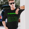 Cyberpunk Word Definition Cyberpunk Camiseta de manga larga Regalos para él