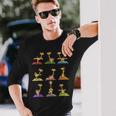Da Yoga Con Giraffa Divertente Giraffa In Posa Yoga Maglietta Sportiva Maglietta a maniche lunghe Regalos para él
