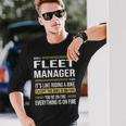 Definizione Di Fleet Manager Lavoro Divertente Maglietta a maniche lunghe Regalos para él