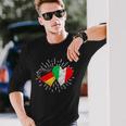 Deutschland Italien Freundschaft Herz German Italian Langarmshirts Geschenke für Ihn