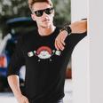 Divertente Sushi Squat Bilanciere Sollevamento Pesi Palestra Allenamento Maglietta a maniche lunghe Regalos para él