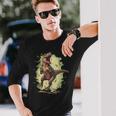 Divertido Jugador De FútbolRex Para Los Amantes De Los Dinosaurios Camiseta de manga larga Regalos para él