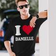 Donna Cuore Rosso Amo Danielle Con Collo A Maglietta a maniche lunghe Regalos para él
