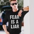 Donna Fear Is A Liar Con Collo A Maglietta a maniche lunghe Regalos para él