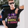Donna K-Pop Caffè Ramen K-Drama Drink Coreano Noodles Con Collo A Maglietta a maniche lunghe Regalos para él