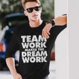 Donna Teamwork Makes The Dream Work Con Collo A Maglietta a maniche lunghe Regalos para él