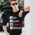 Eat Sleep Anime Repeat For Manga Fans Langarmshirts Geschenke für Ihn