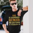 Electricista Profesión Divertida Electricista Camiseta de manga larga Regalos para él