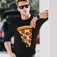 Fetta Di Pizza Cartone Animato Cibo Illustrazione Disegno Maglietta a maniche lunghe Regalos para él