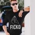 Ficko Hand Sign Italian Gesture Langarmshirts Geschenke für Ihn