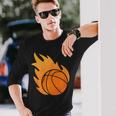 Fire Basketball Langarmshirts Geschenke für Ihn