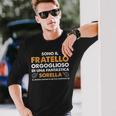 Fratello Orgoglioso Sorella Regalo Divertente Fratello Maglietta a maniche lunghe Regalos para él