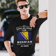 Bosnia Flag Bosnia Herzegovina Roots Langarmshirts Geschenke für Ihn