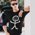 Stick Figure With Middle Finger Langarmshirts Geschenke für Ihn