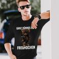 Ganz Dünnes Eis Freundchen Teddy Bear Annoyed Slogan Langarmshirts Geschenke für Ihn