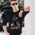 Gatto Divertente Catgpt Chatgpt Kitten Language Model Ai Maglietta a maniche lunghe Regalos para él