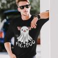 Ghost Pig Costume Pig A Boo Farmer Animal Halloween Costume Long Sleeve T-Shirt Gifts for Him