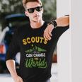 Gli Scout Possono Cambiare Il Mondo Divertente Campeggio Scouting Amante Maglietta a maniche lunghe Regalos para él