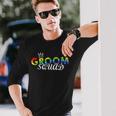 Groom Squad Regenbogen-Flagge Pride Lgbtq Hochzeit Party Stolz Langarmshirts Geschenke für Ihn