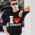 With I Heart Deutschland I Heart Germany Germany Flag Langarmshirts Geschenke für Ihn