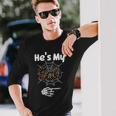 He's My Boo Spider Skull Matching Halloween Pajama Couples Long Sleeve T-Shirt Gifts for Him