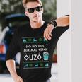 Ho Ho Hol Mir Mal Einen Ouzo Ugly Christmas Outfit Langarmshirts Geschenke für Ihn