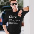 Idea Regalo Divertente Per Compleanno Con Nome Personalizzato Clara Definition Maglietta a maniche lunghe Regalos para él