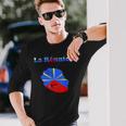 Isla De La Reunión Departamento 974 Bandera De Mapa De Antillas Camiseta de manga larga Regalos para él