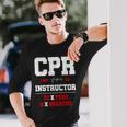 Istruttore Cpr Istruttore Di Pronto Soccorso Istruttore Divertente Cpr Maglietta a maniche lunghe Regalos para él