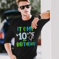 It's My 10Th Birthday Scooter Skating 10 Year Old Birthday Long Sleeve T-Shirt Gifts for Him